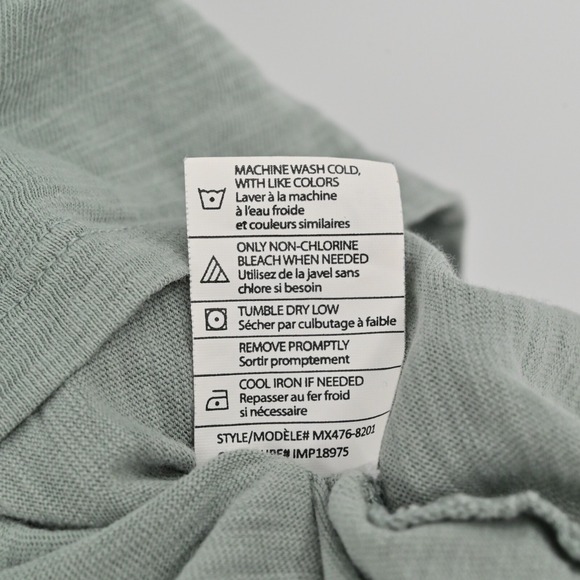 VINCE V Neck Tee Shirt Mens XL Sage Green Cotton Short Sleeve Basic Athleisure - Picture 7 of 11